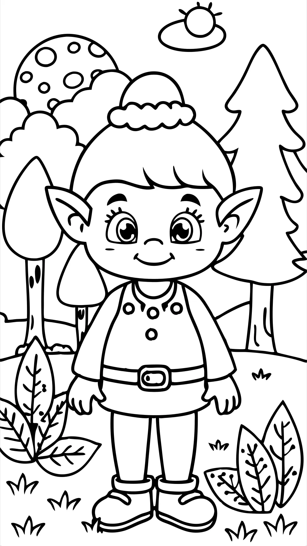 elf coloring pages to print